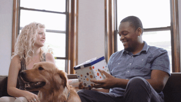 3D pen art: Couple on couch with dog