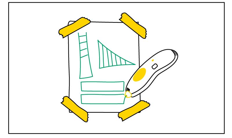 Stuart Davis inspired chair with paint rollers - top teacher tips for 3D doodling quotes